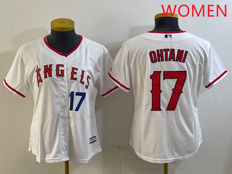 Women Los Angeles Angels #17 Ohtani White Game 2025 Nike MLB Jersey style 4